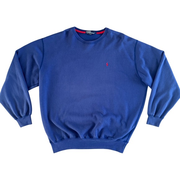 Polo by Ralph Lauren Other - Vintage Polo Ralph Lauren Crewneck Sweatshirt Mens XL Blue Red Pony Pullover